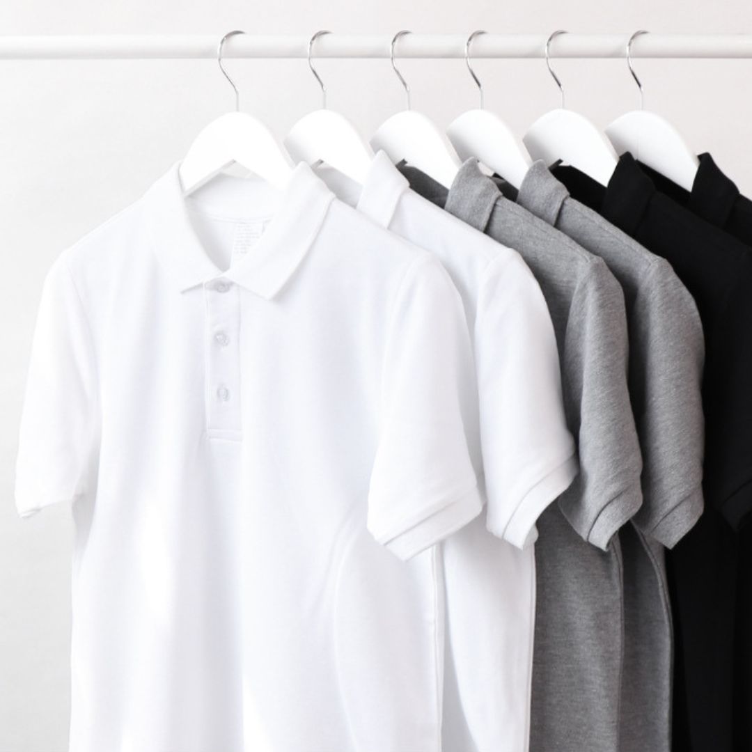 230g純綿素色POLO短袖T恤