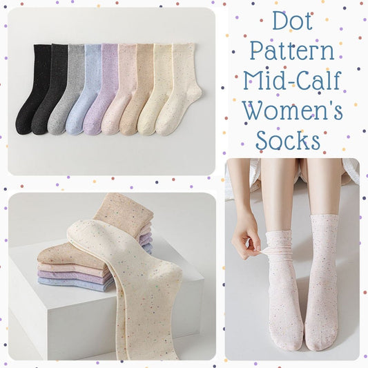 點點圖案女士中筒襪(2對起)
