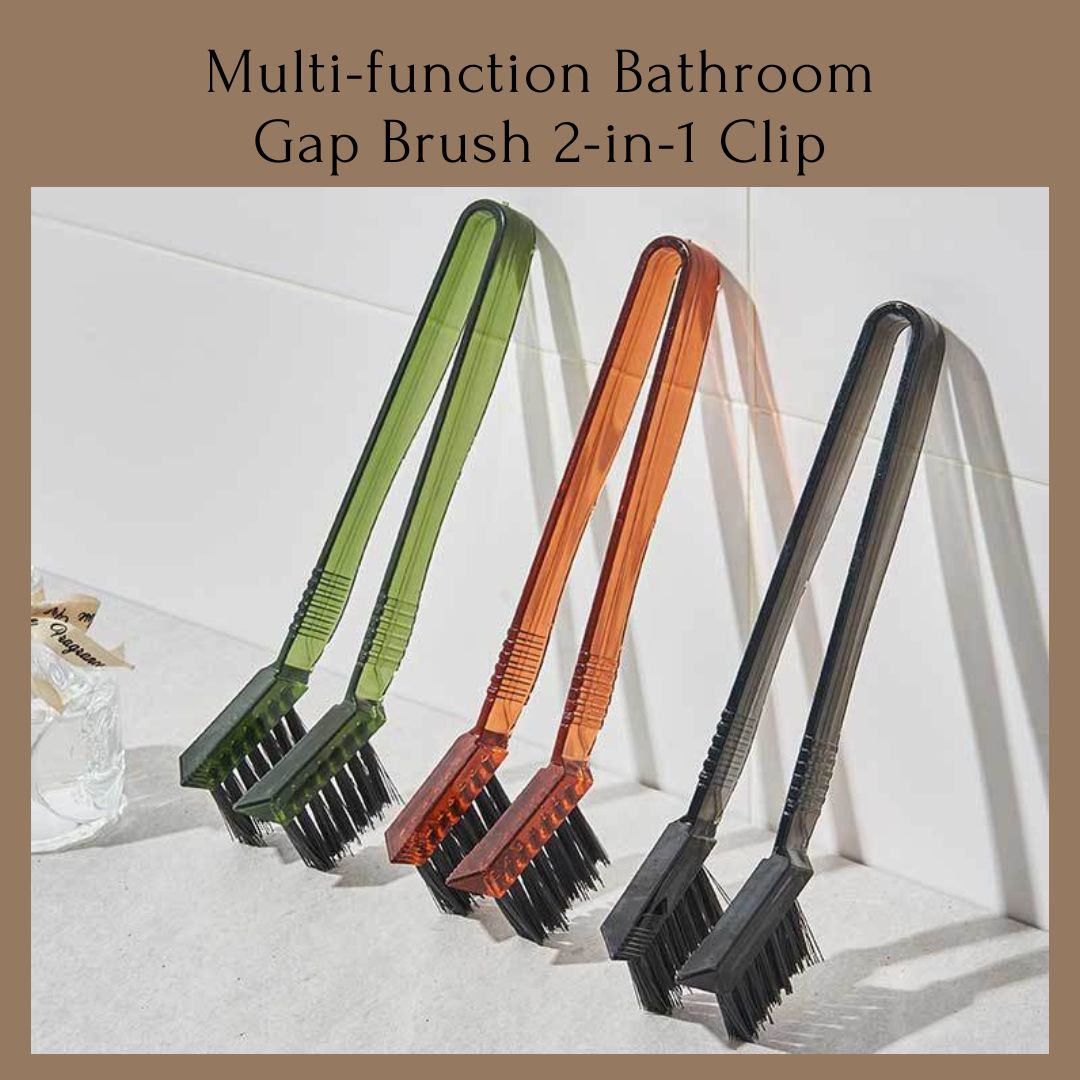 Multi-function Bathroom Gap Brush 2-in-1 Clip