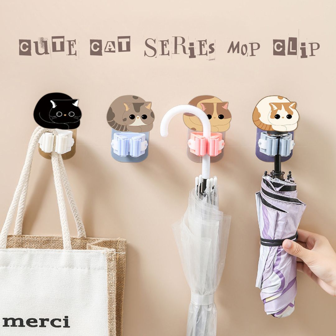 Cute Cat Series Mop Clip (4PCS)