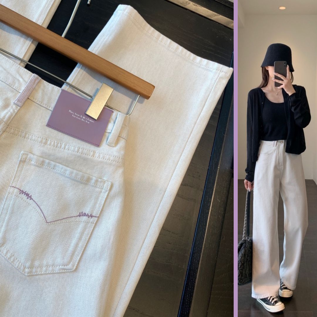 New Straight-Leg Wide-Leg Jeans