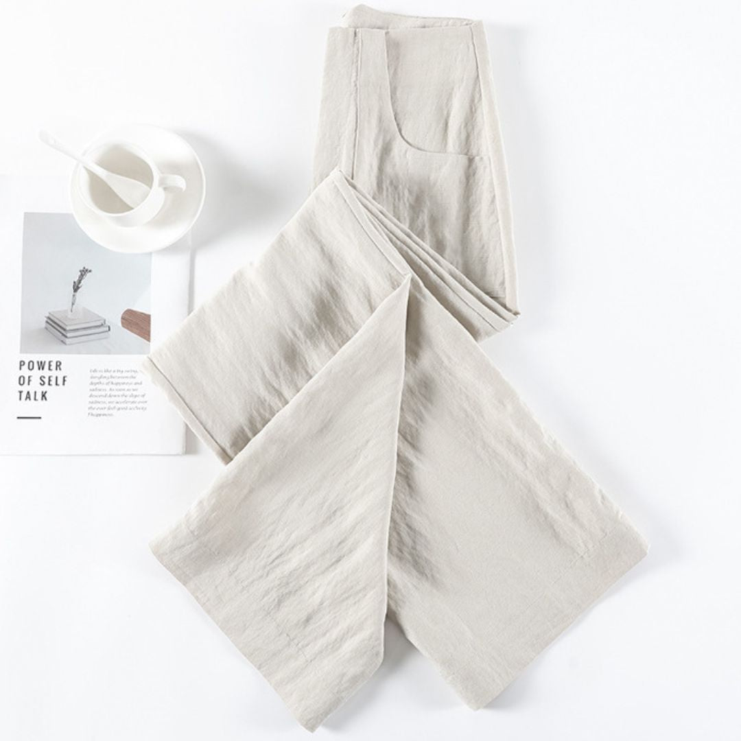 夏季輕薄棉麻冰絲褲