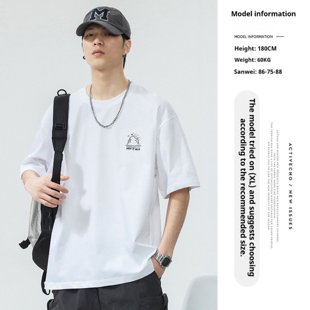 街頭潮男大圖案T卹