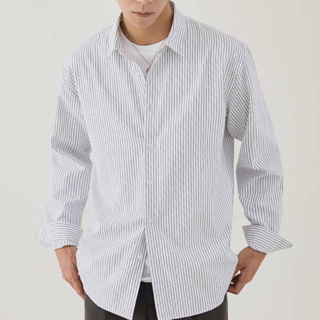 條紋長袖恤衫
