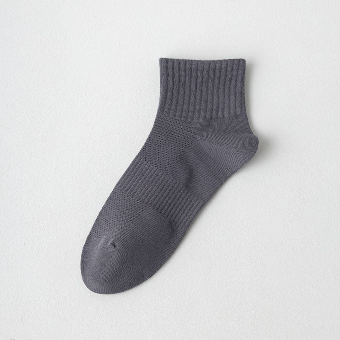 Breathable Sweat-Absorbing Cotton Men's Mid-Calf Socks (Min.2 Pairs)