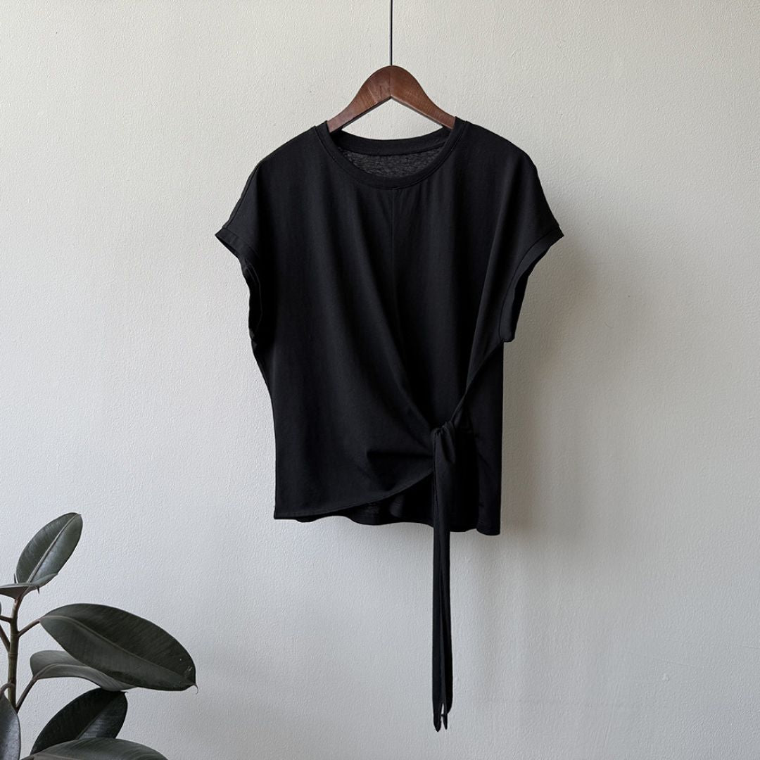 レディース 半袖Tシャツ(ウエストタイ付き)