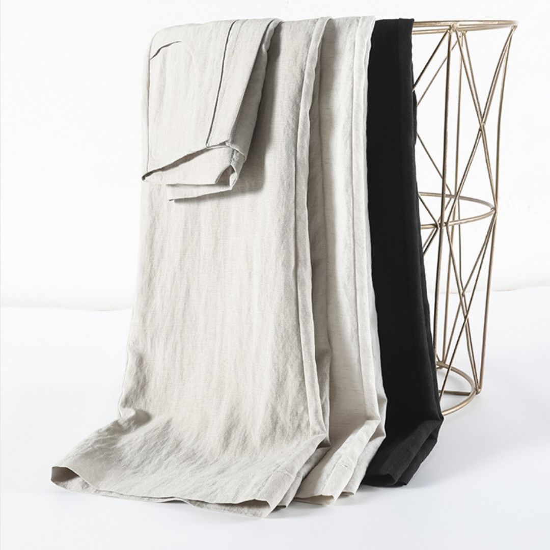 夏季輕薄棉麻冰絲褲