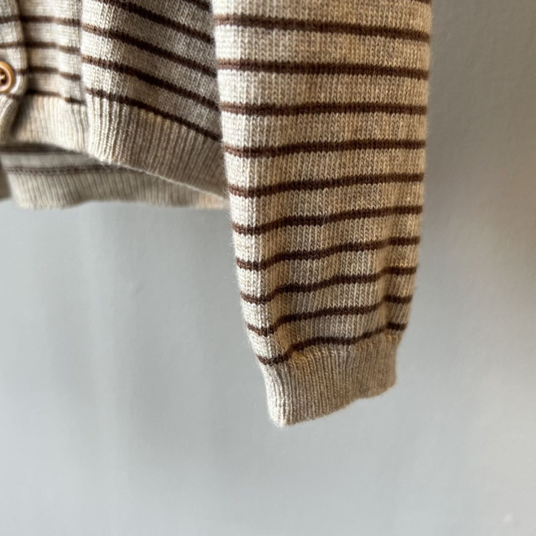 Women's Color-Block Striped Knit Round-Neck Jacket