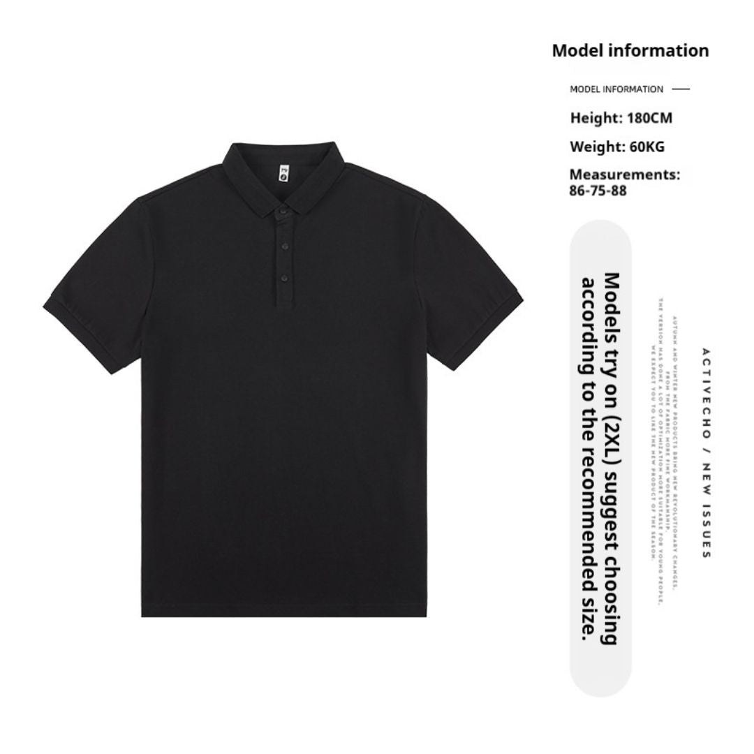 短袖純色翻領T恤