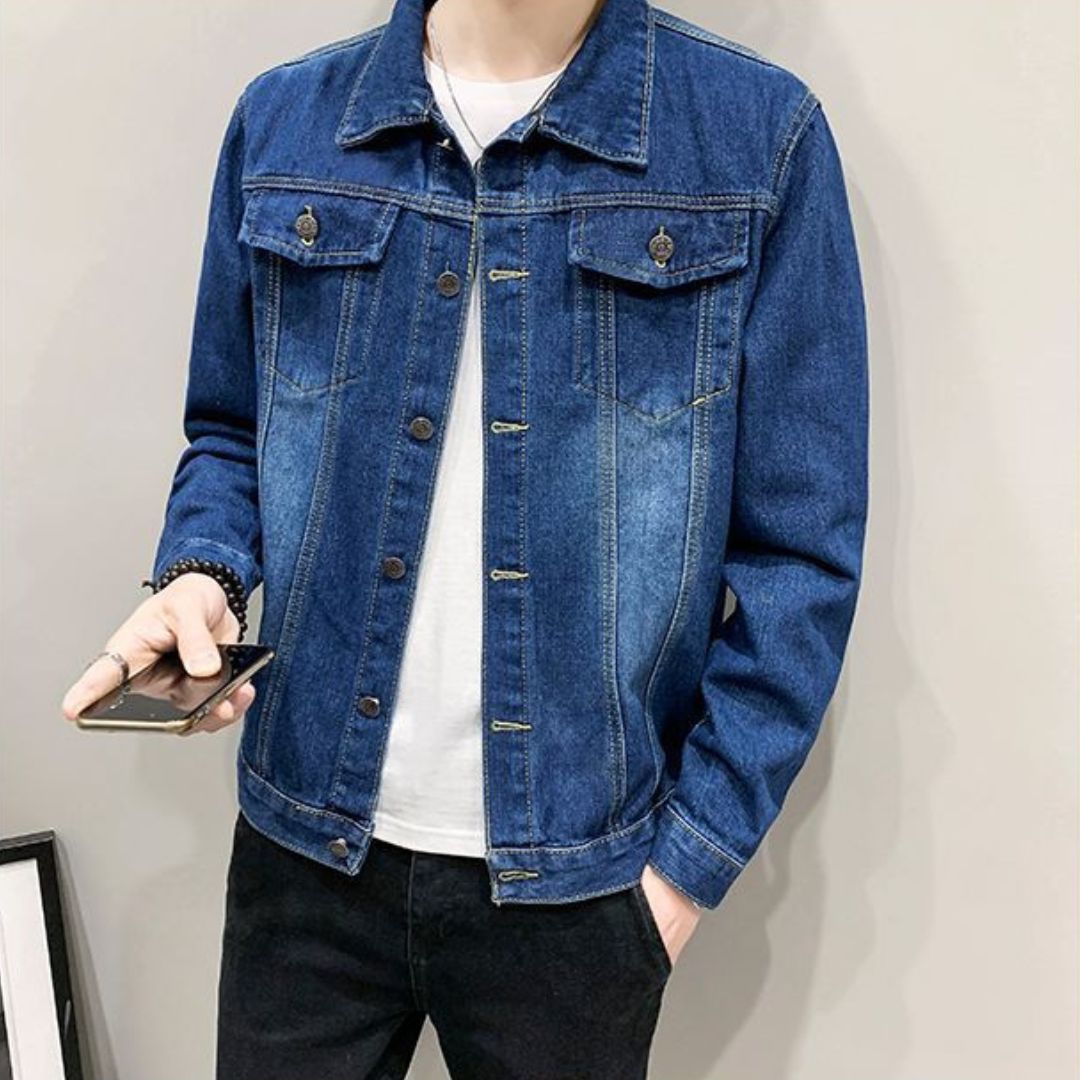 男士修身牛仔外套