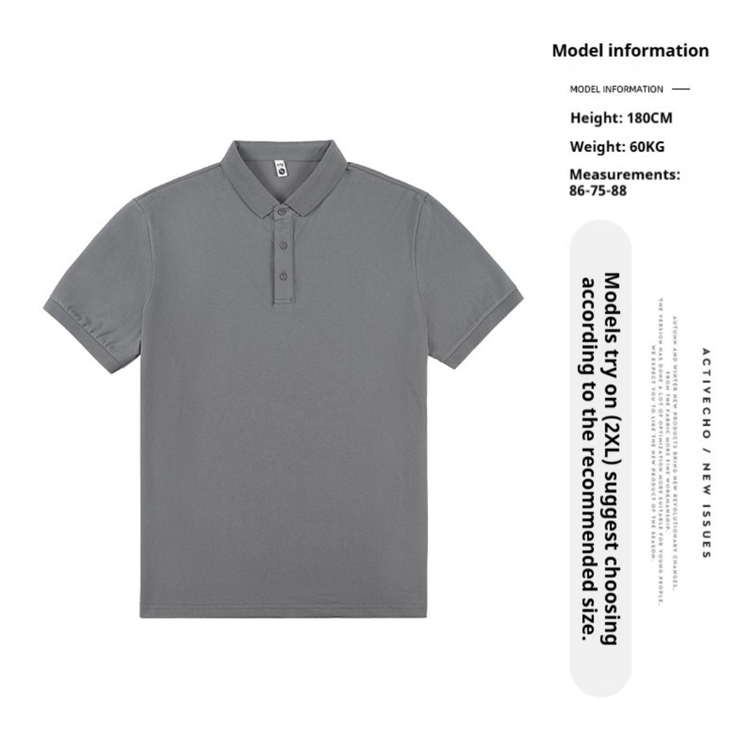 短袖純色翻領T恤