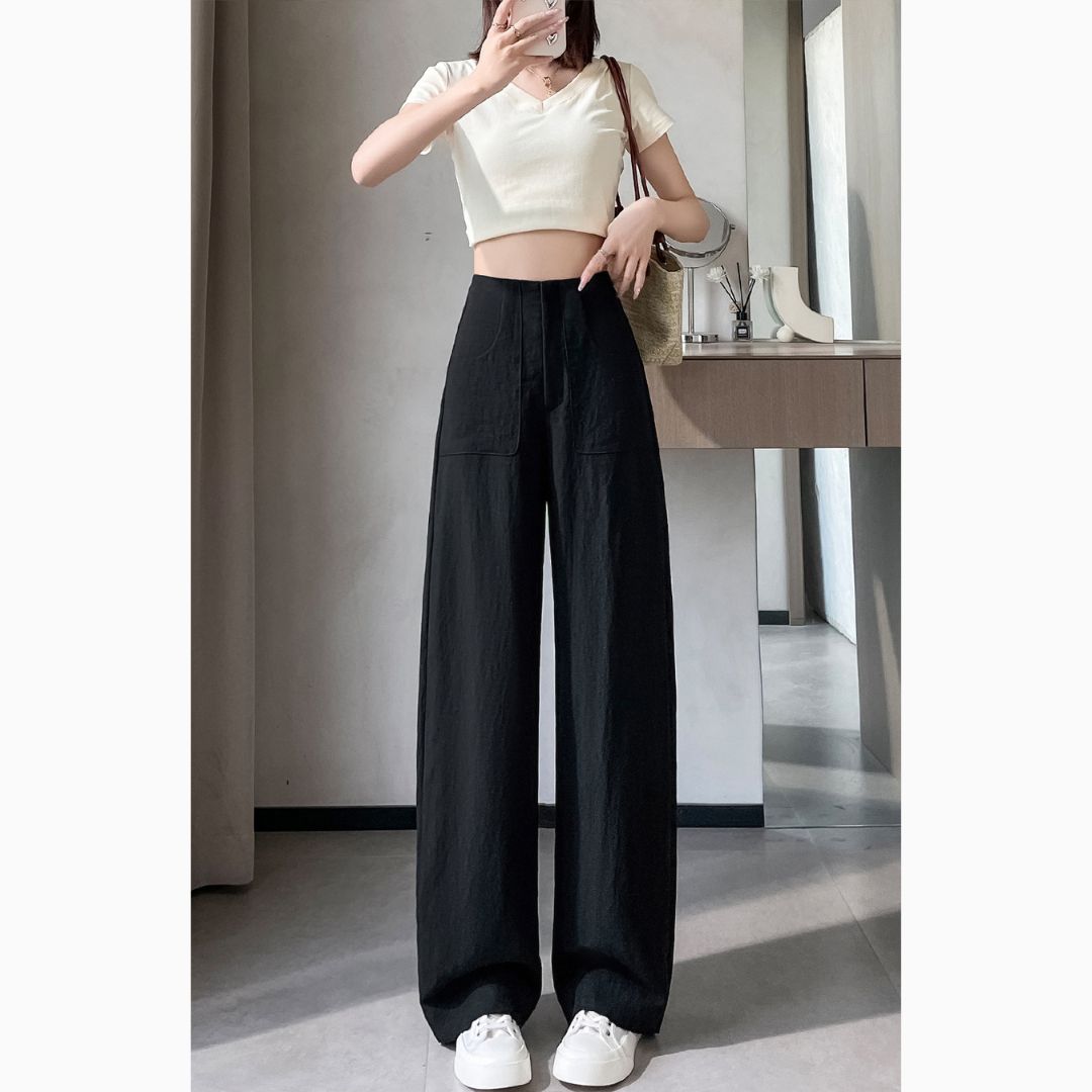 夏季輕薄棉麻冰絲褲