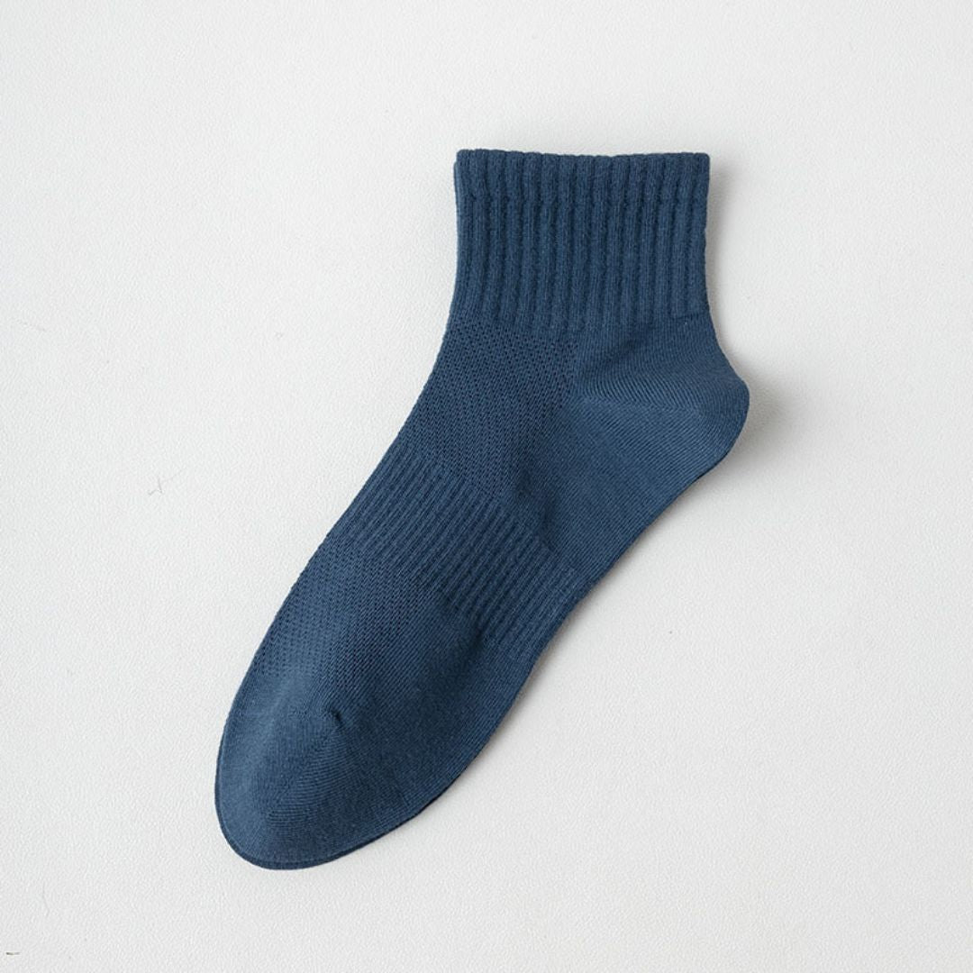 Breathable Sweat-Absorbing Cotton Men's Mid-Calf Socks (Min.2 Pairs)