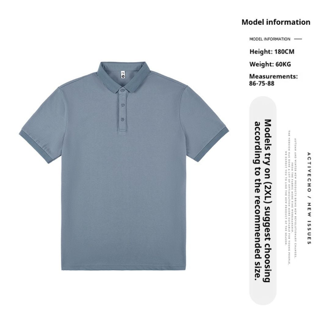 短袖純色翻領T恤