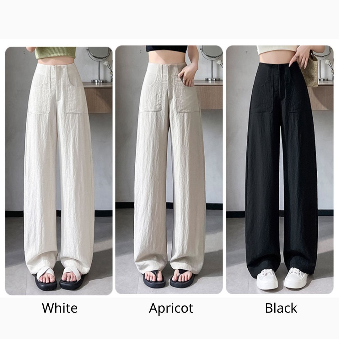 夏季輕薄棉麻冰絲褲