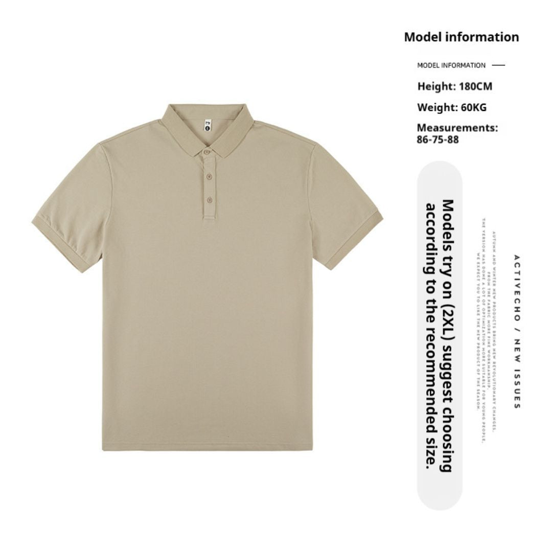 短袖純色翻領T恤