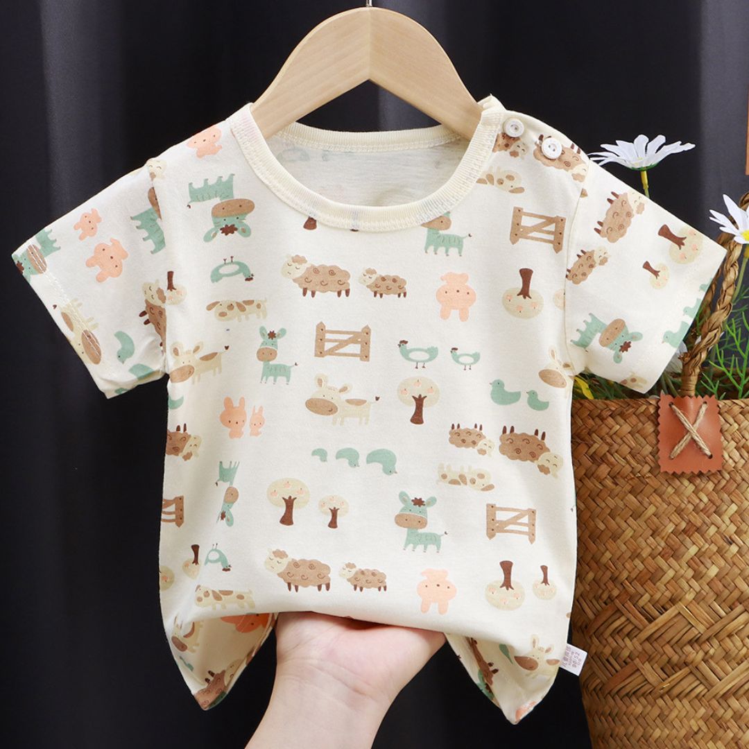 キッズ半袖コットンTシャツ(2枚以上)