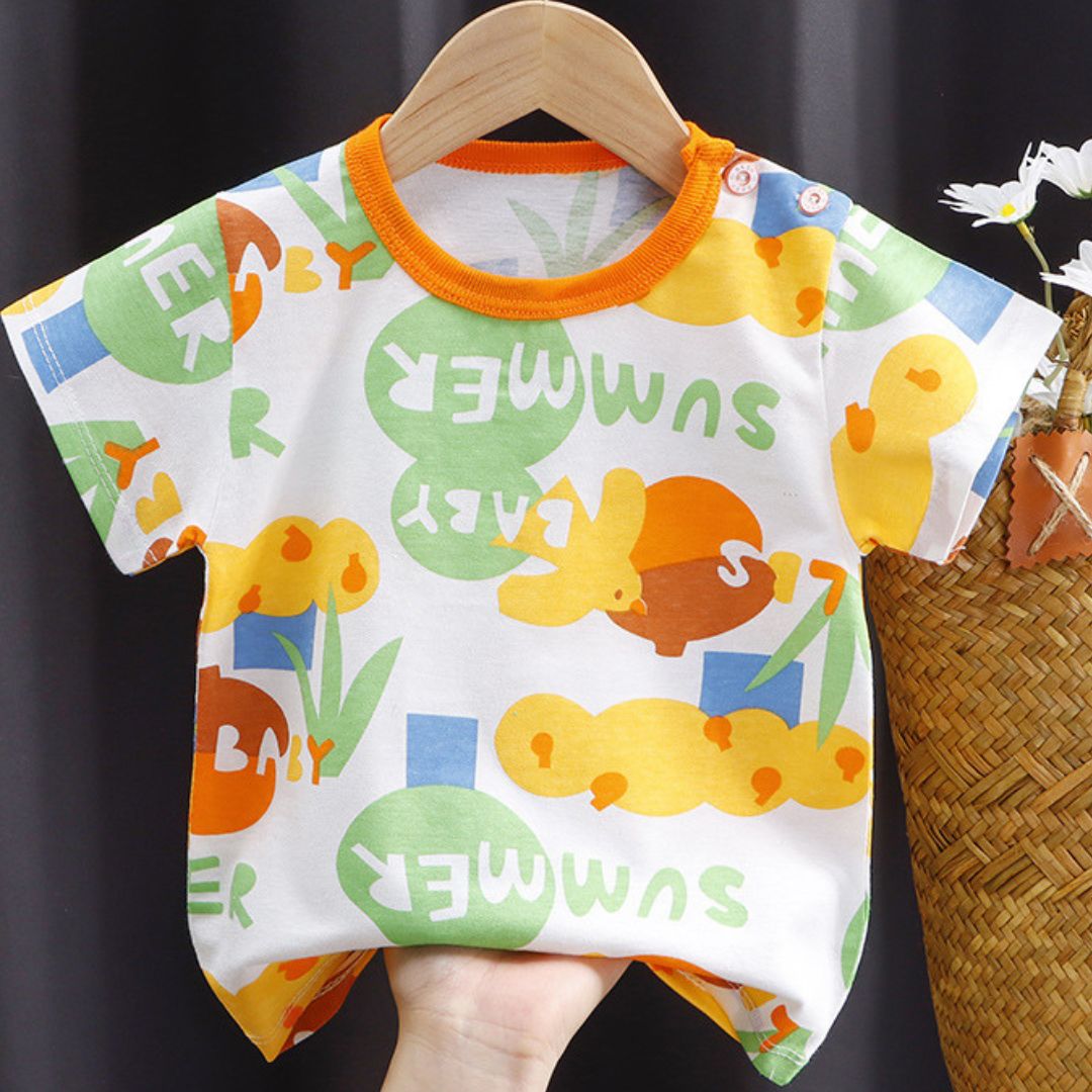 キッズ半袖コットンTシャツ(2枚以上)