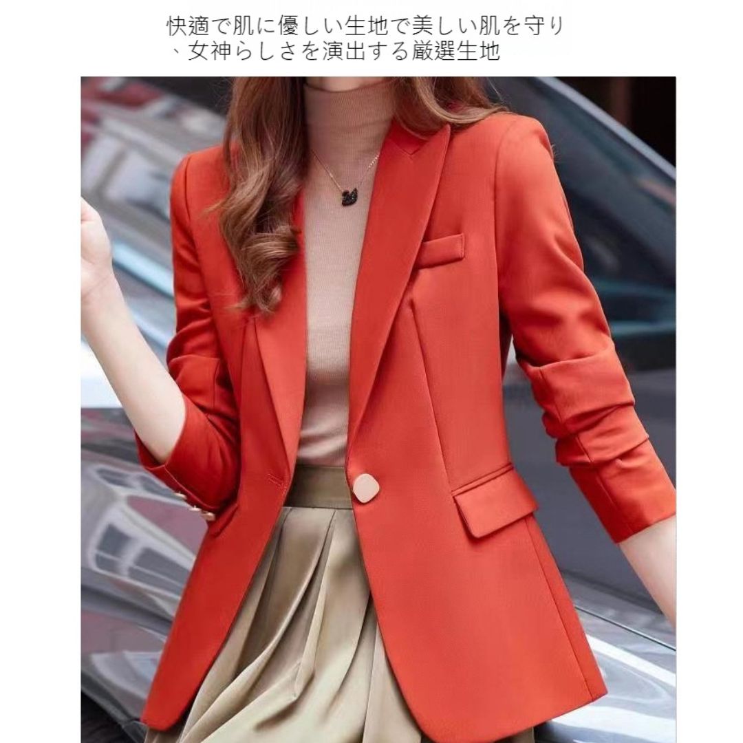 單扣修身西裝外套