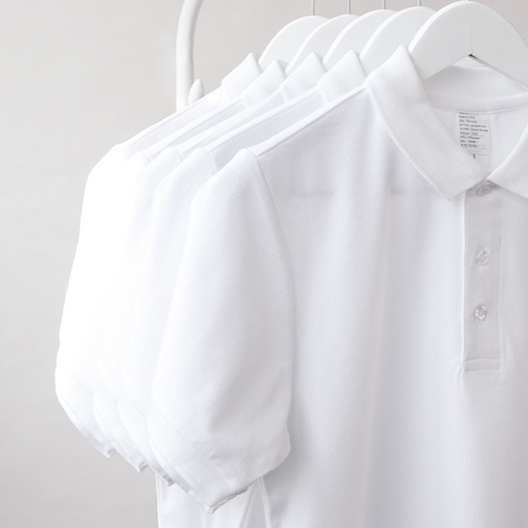 230g純綿素色POLO短袖T恤