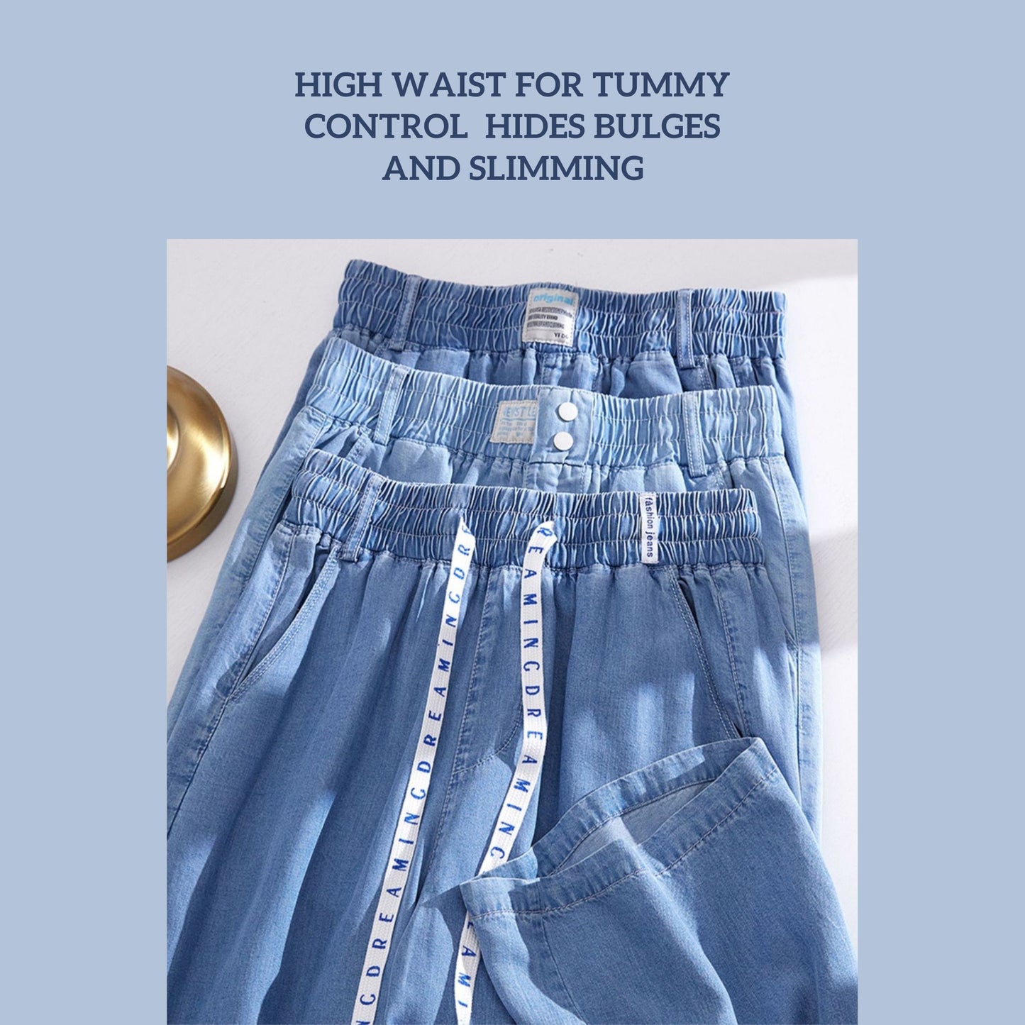 休閒冰絲牛仔褲