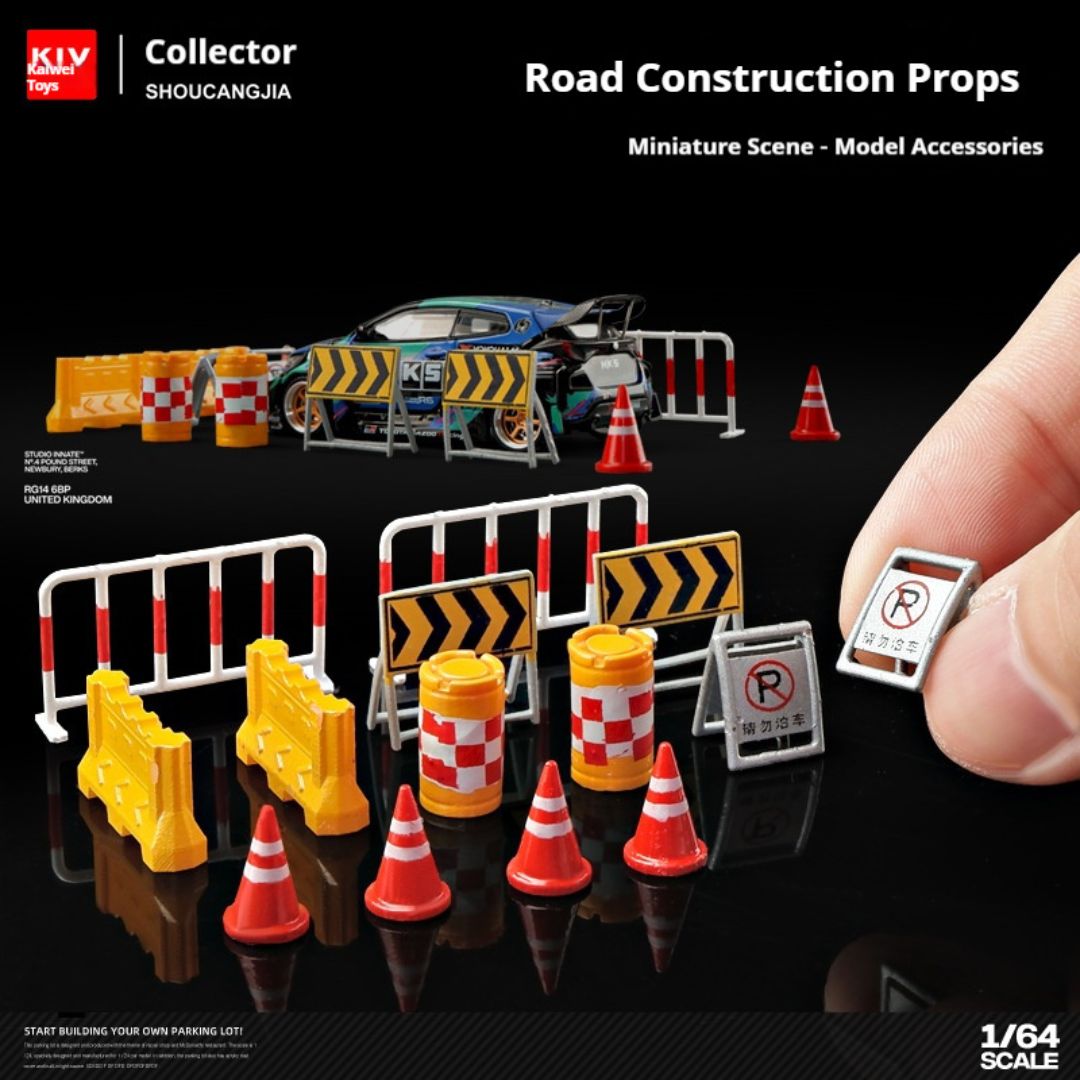 1:64 Traffic Barrier 14-piece Set