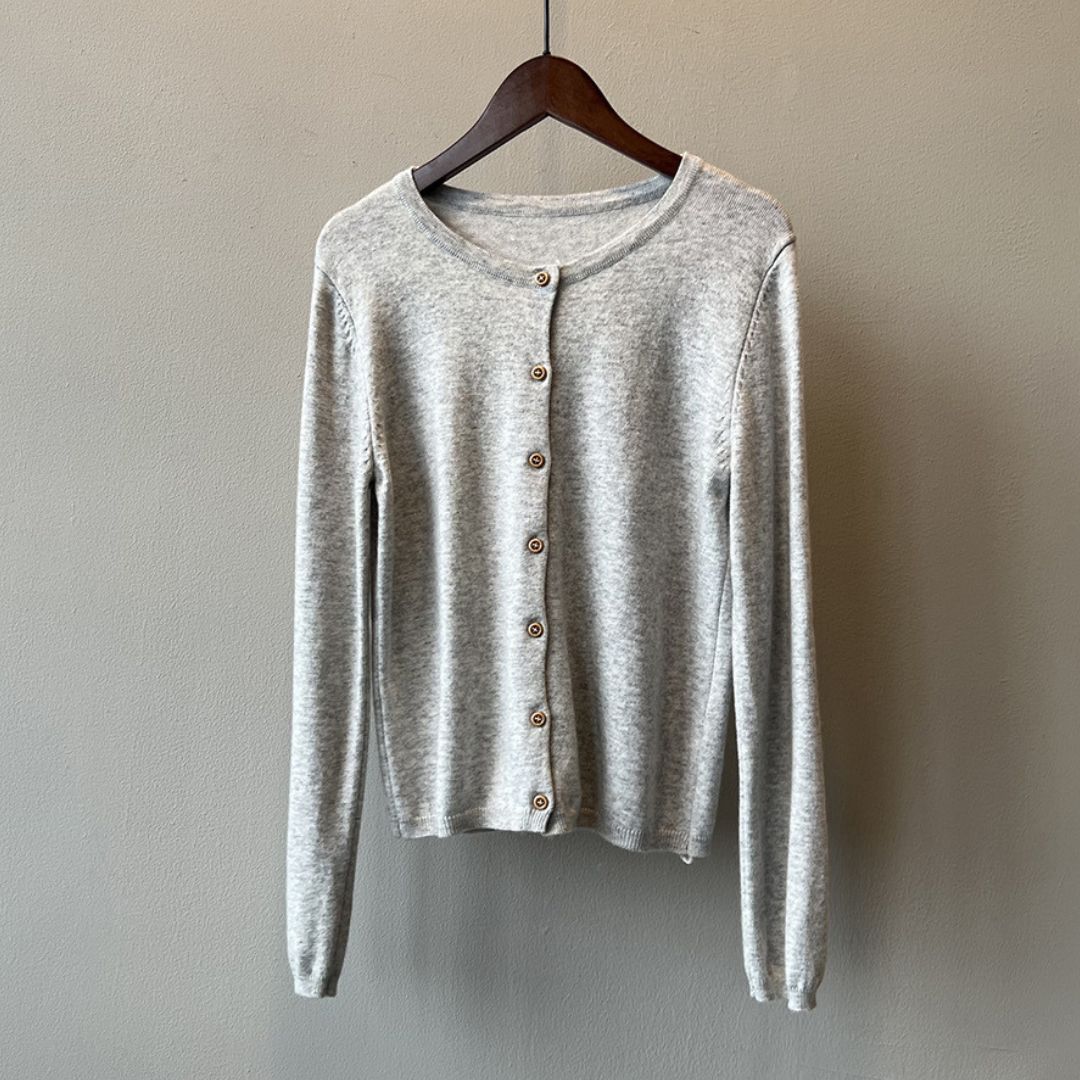 Women's Color-Block Striped Knit Round-Neck Jacket