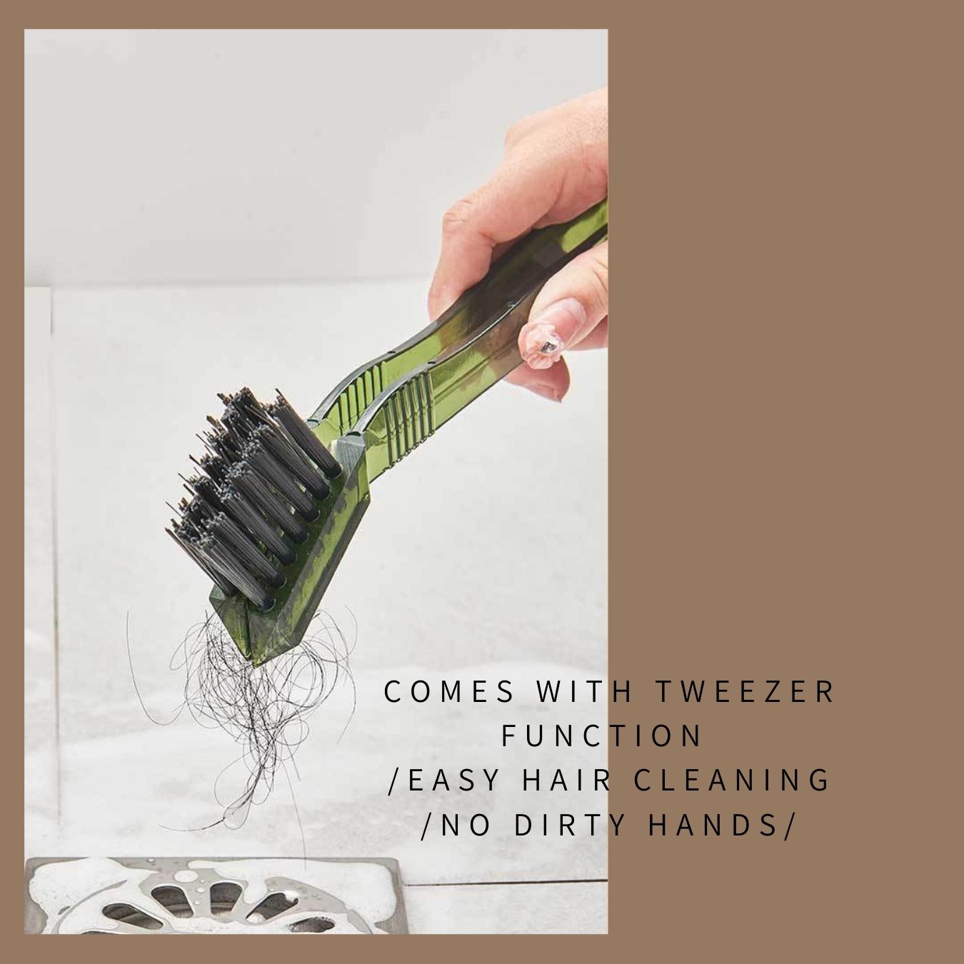 Multi-function Bathroom Gap Brush 2-in-1 Clip