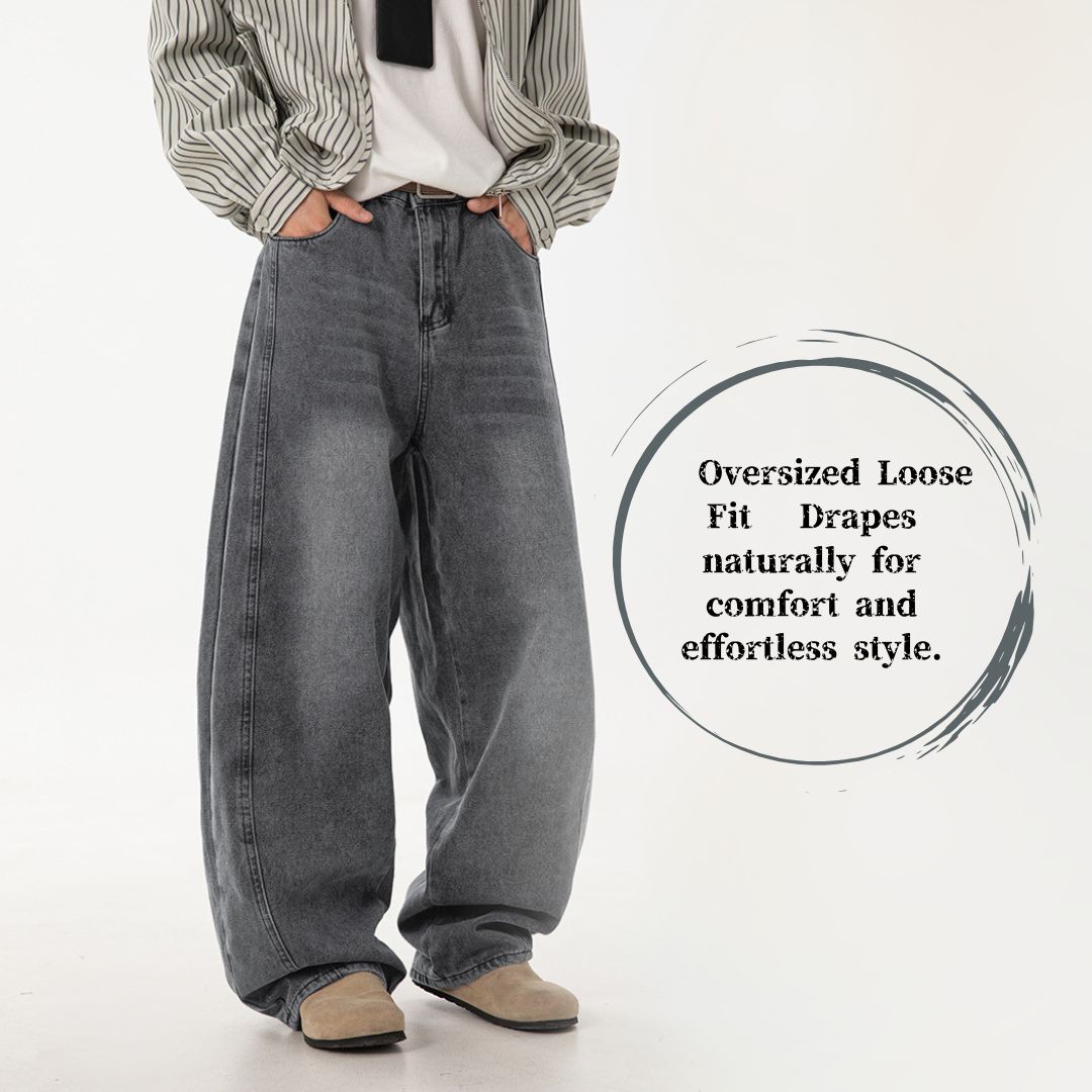 Vintage Washed Oversized Denim Jeans
