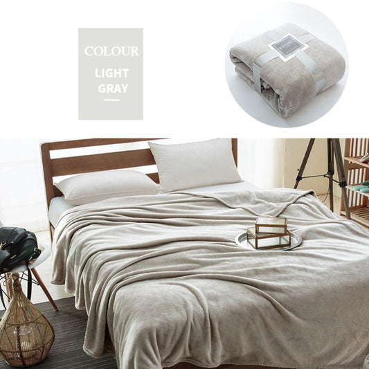 純色法蘭絨毛毯