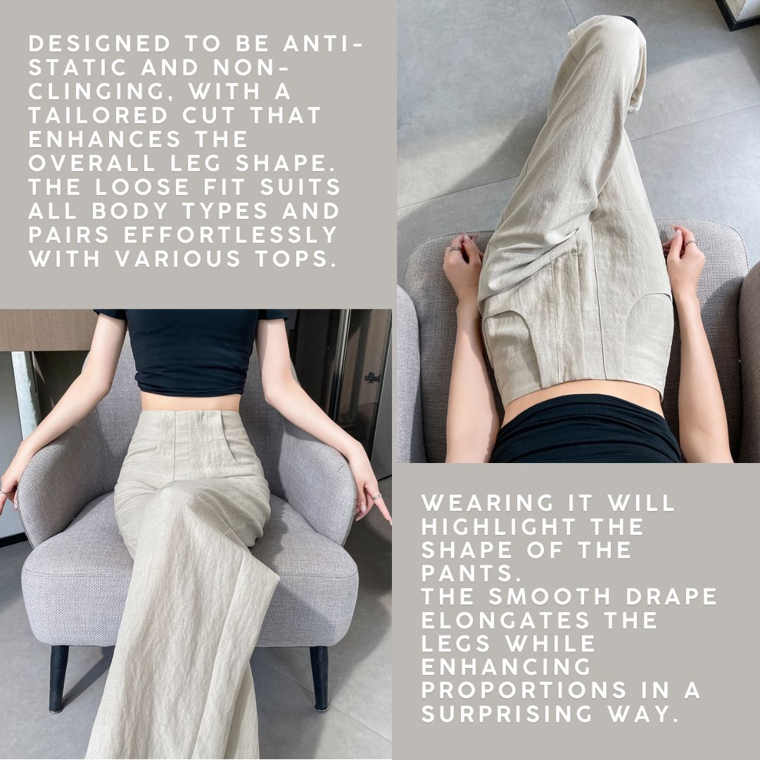 夏季輕薄棉麻冰絲褲