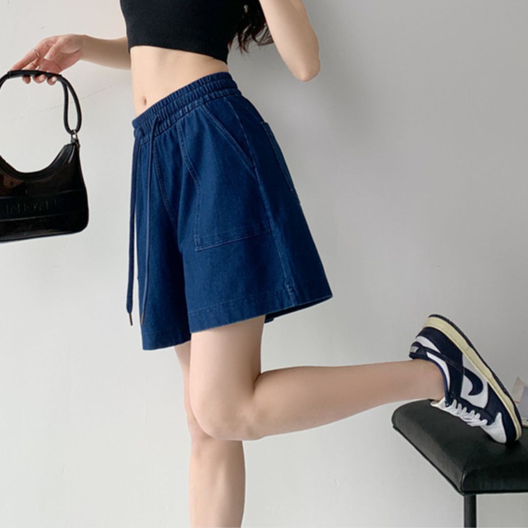 女士純棉牛仔短褲