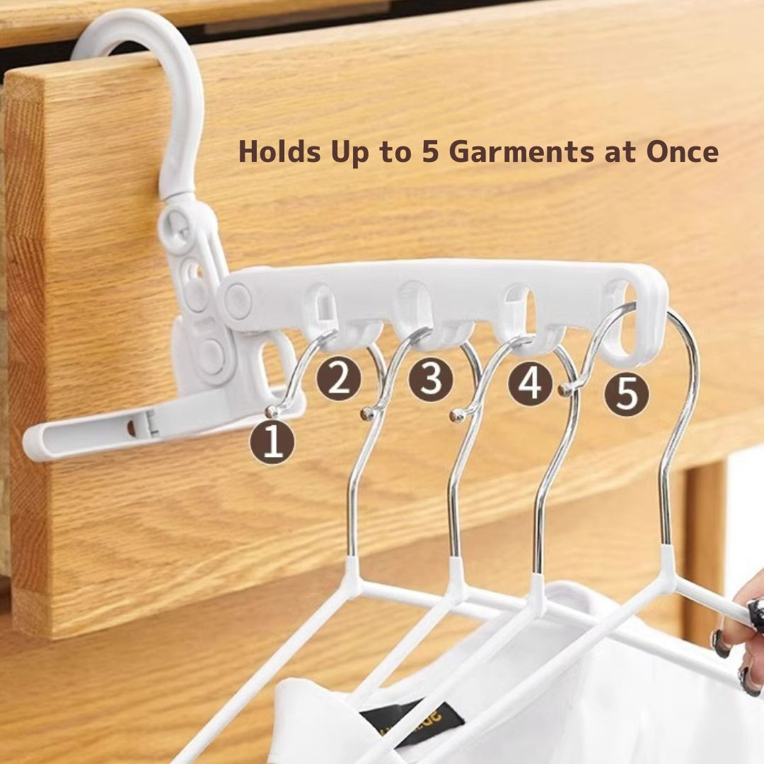5-Hook Foldable Portable Clothes Hanger (Min. 2 pcs)