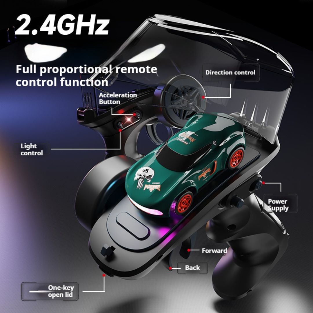1:64 Mini LED Remote Control Racing Car