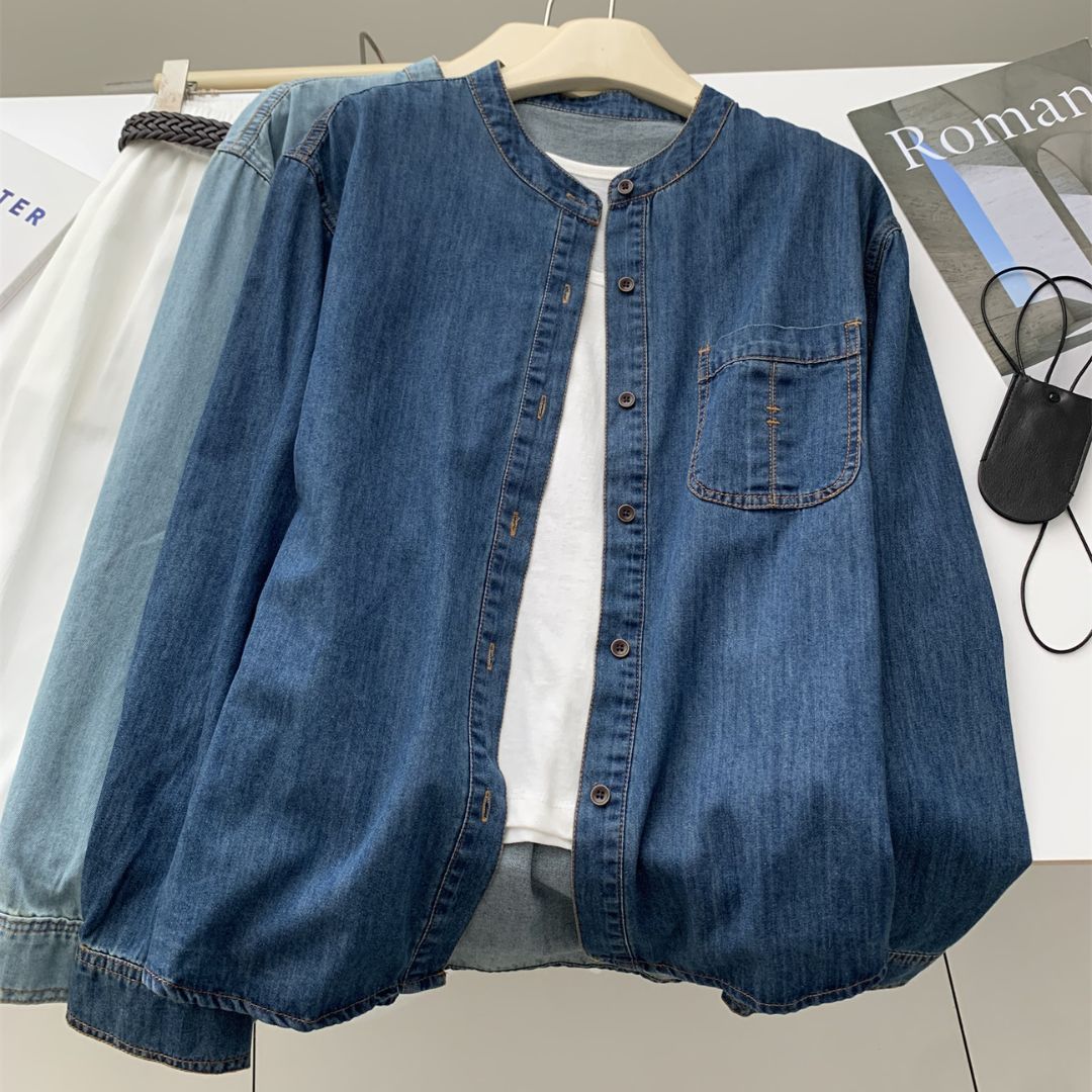 Japanese-Style Vintage Denim Shirt