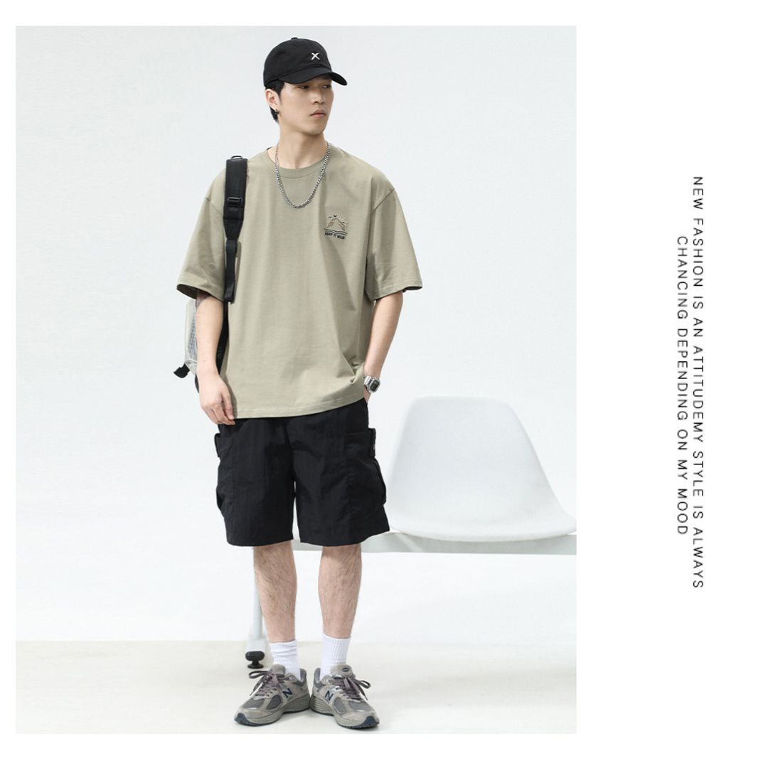 街頭潮男大圖案T卹