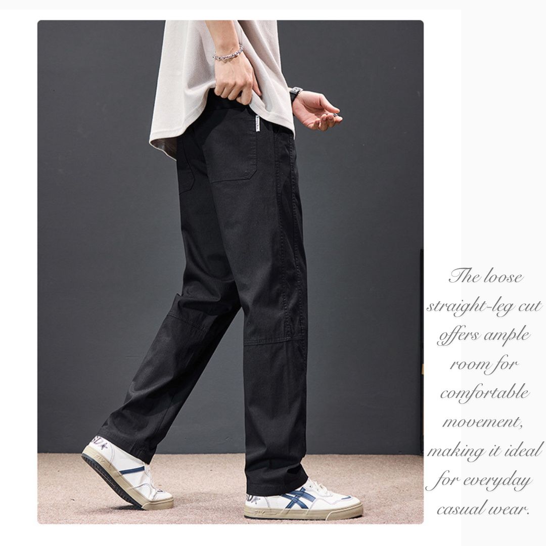 Men's Summer Lightweight Loose-Fit Straight-Leg Casual Pants