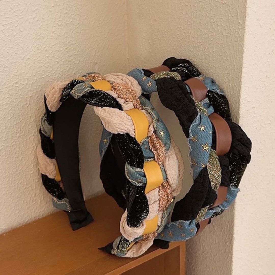 Denim Star Twisted Hairband