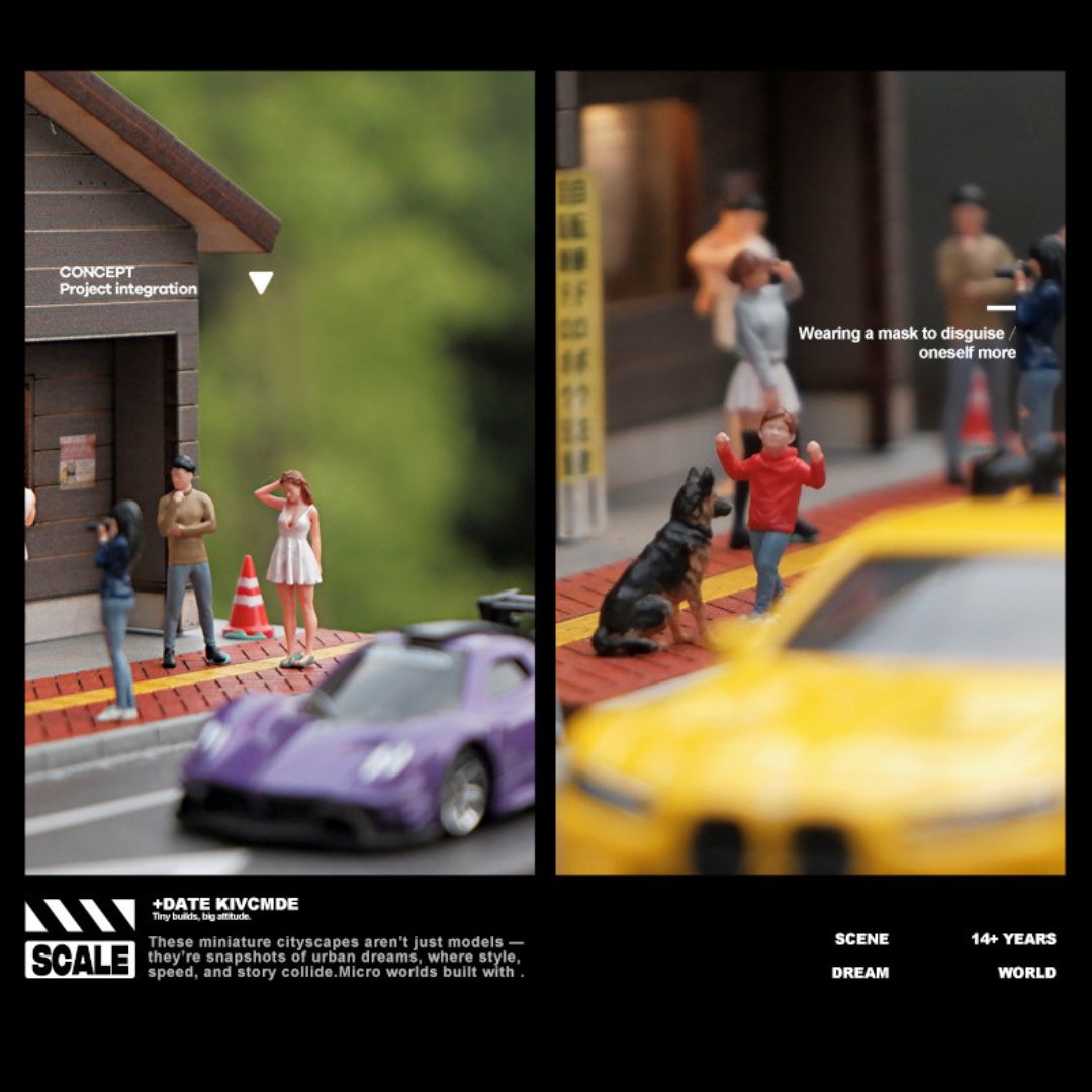 1:64 Japanese Train Station Lighting Scene Box