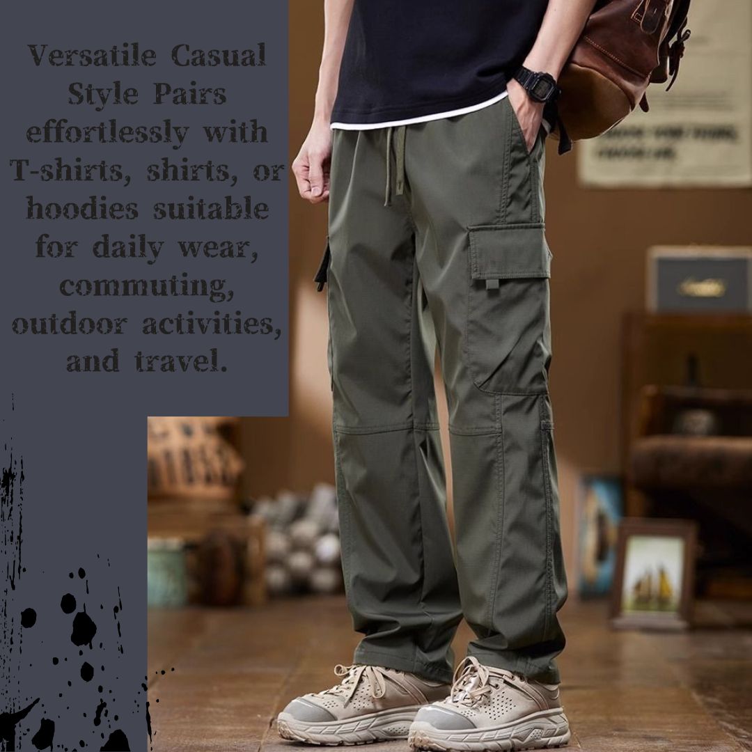 Loose Fit Straight Leg Cargo Pants