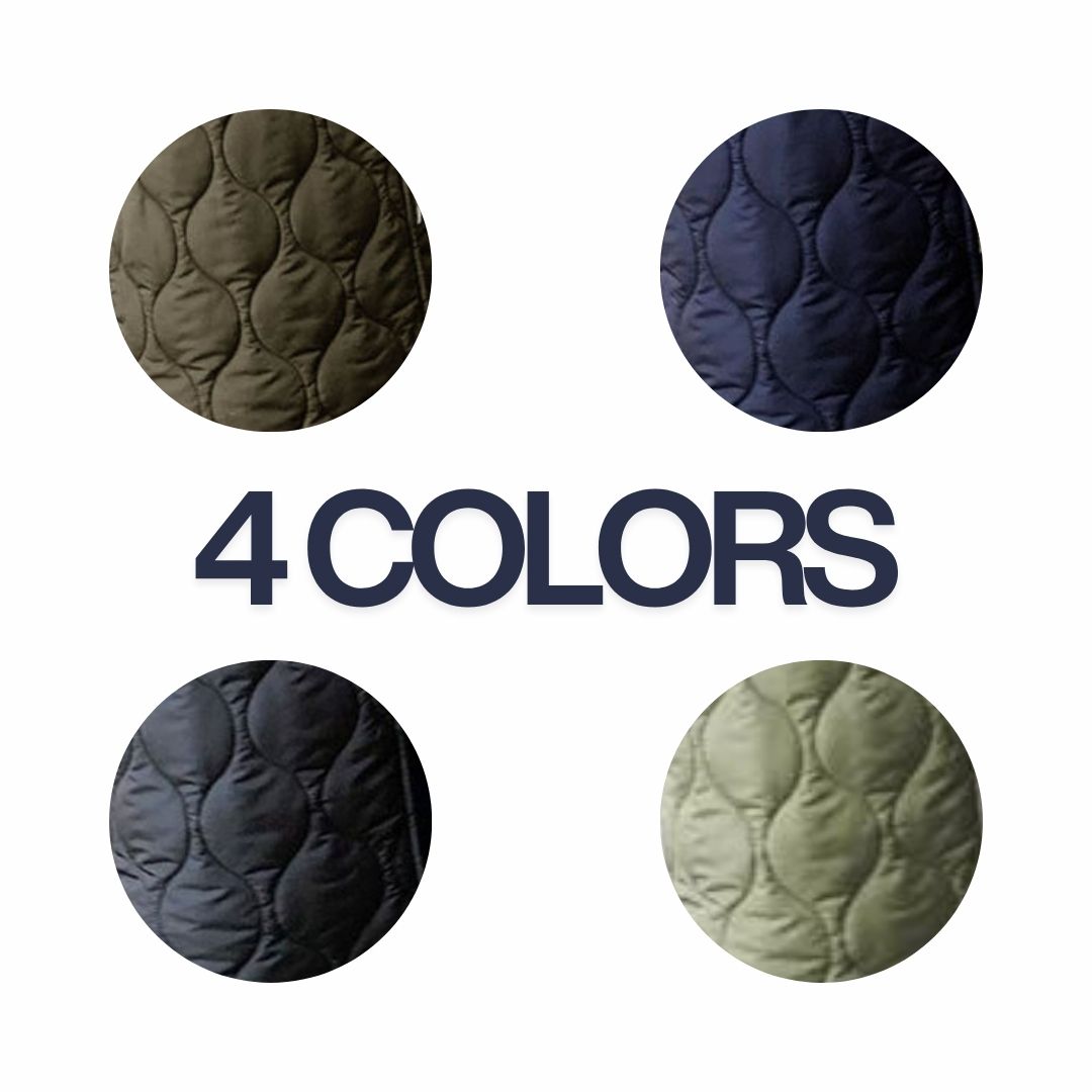 Diamond-Pattern Hooded Cotton Jacket