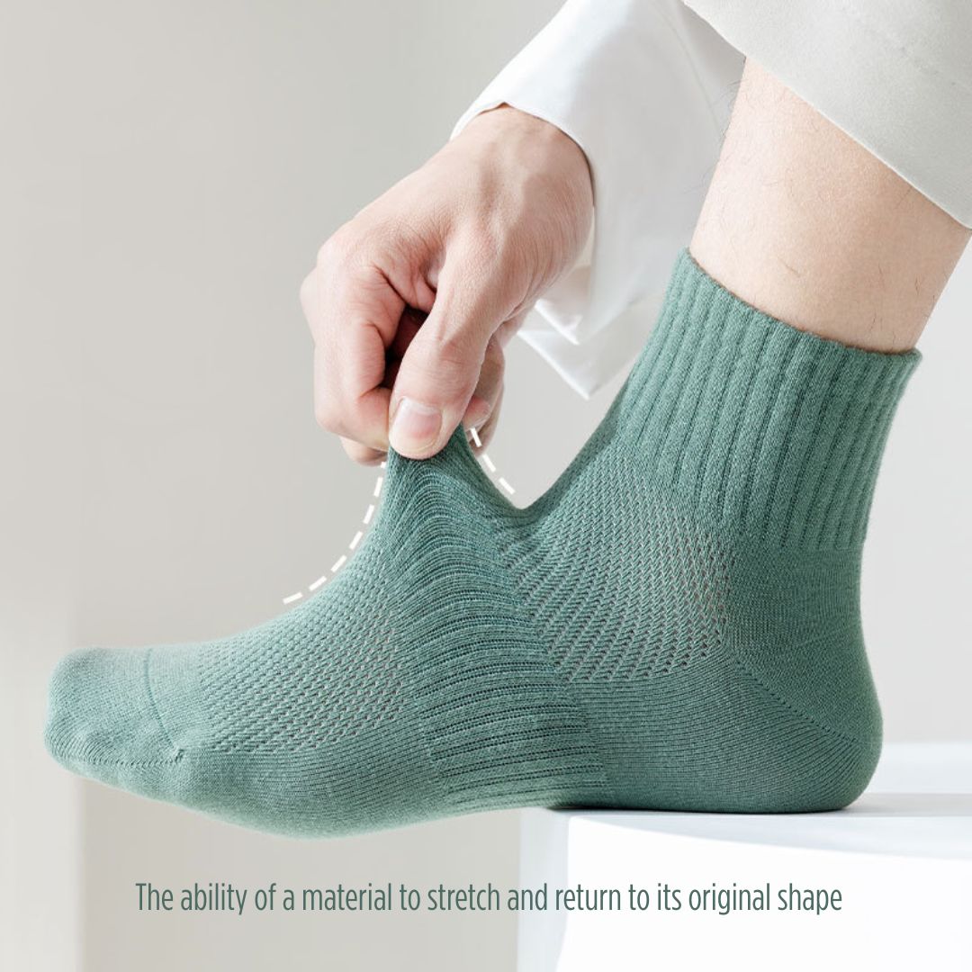 Breathable Sweat-Absorbing Cotton Men's Mid-Calf Socks (Min.2 Pairs)