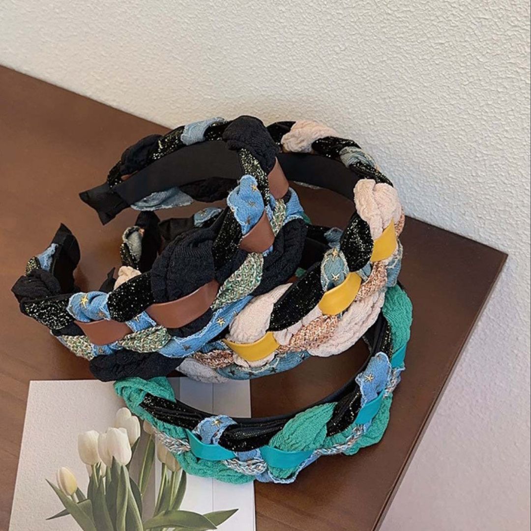 Denim Star Twisted Hairband