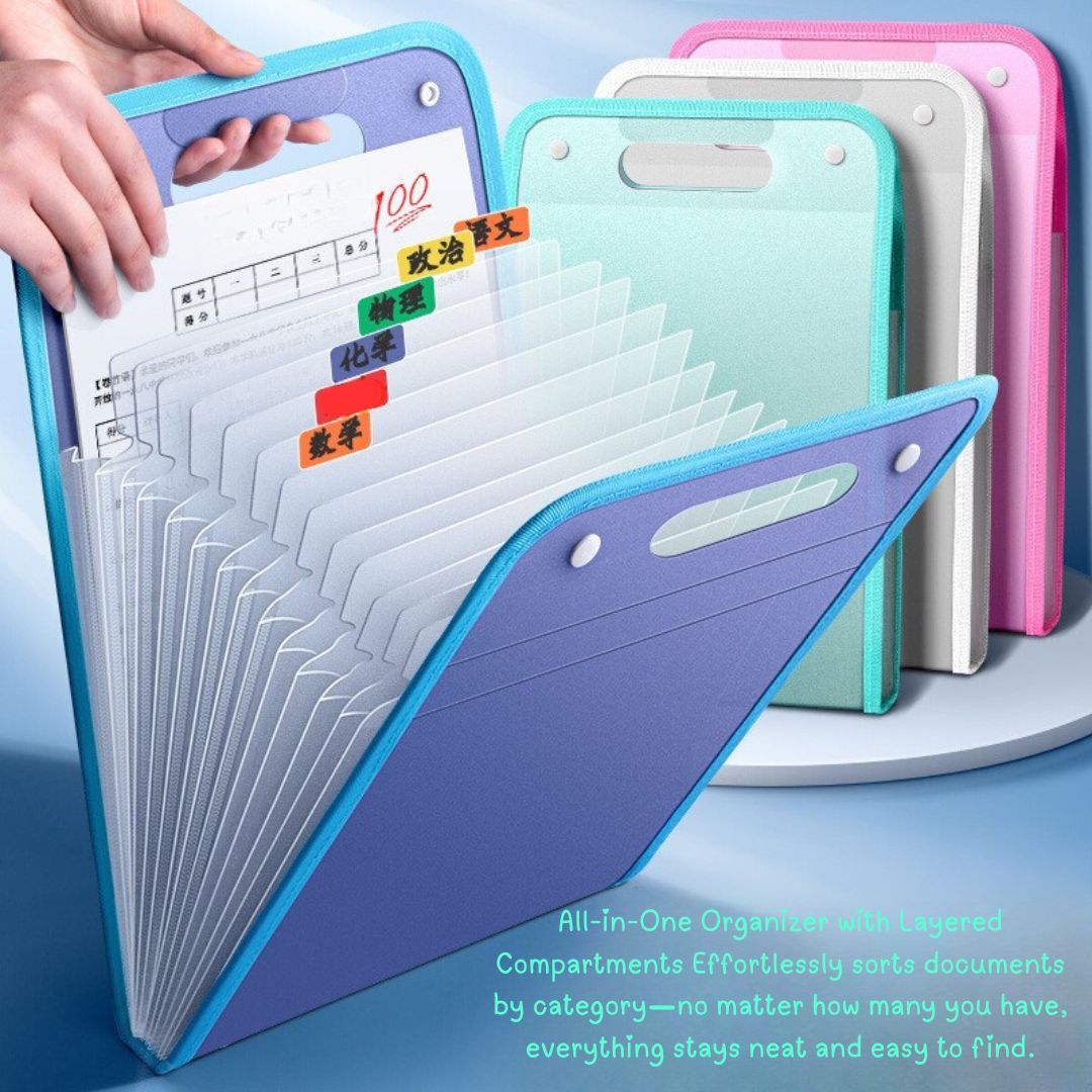 Upright Handheld Accordion File Organizer (2-Pack)