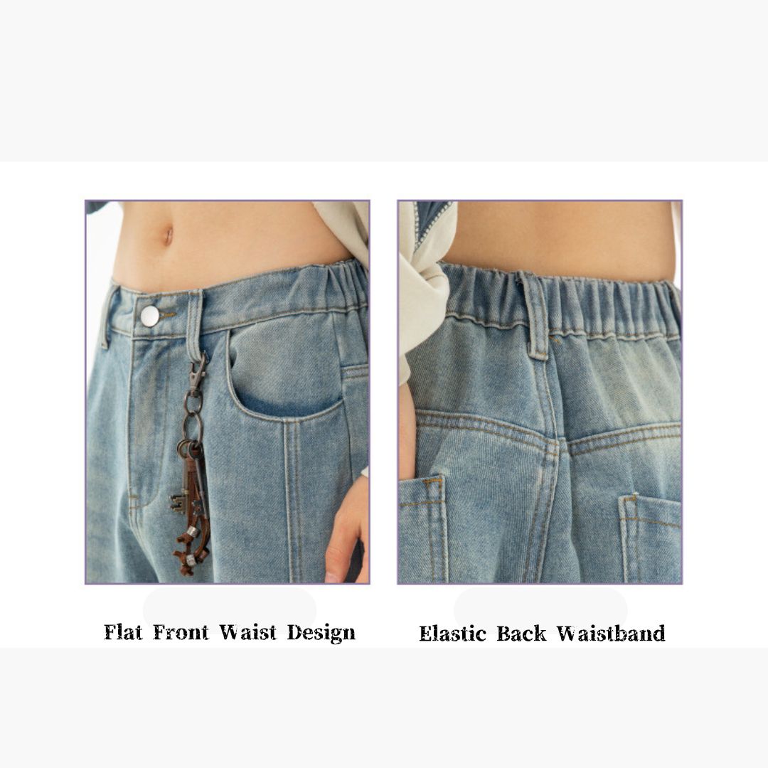 Vintage Washed Oversized Denim Jeans