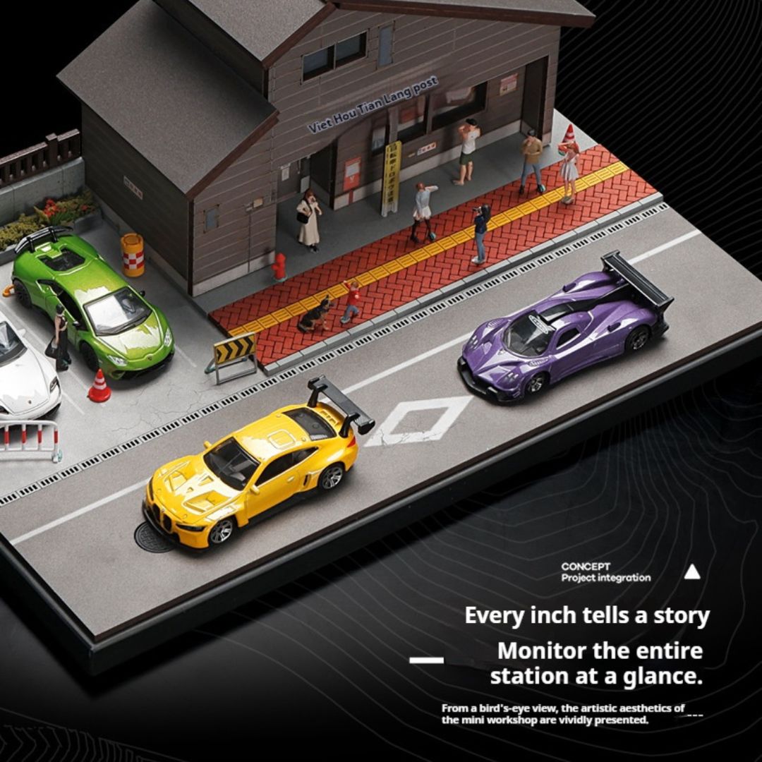 1:64 Japanese Train Station Lighting Scene Box