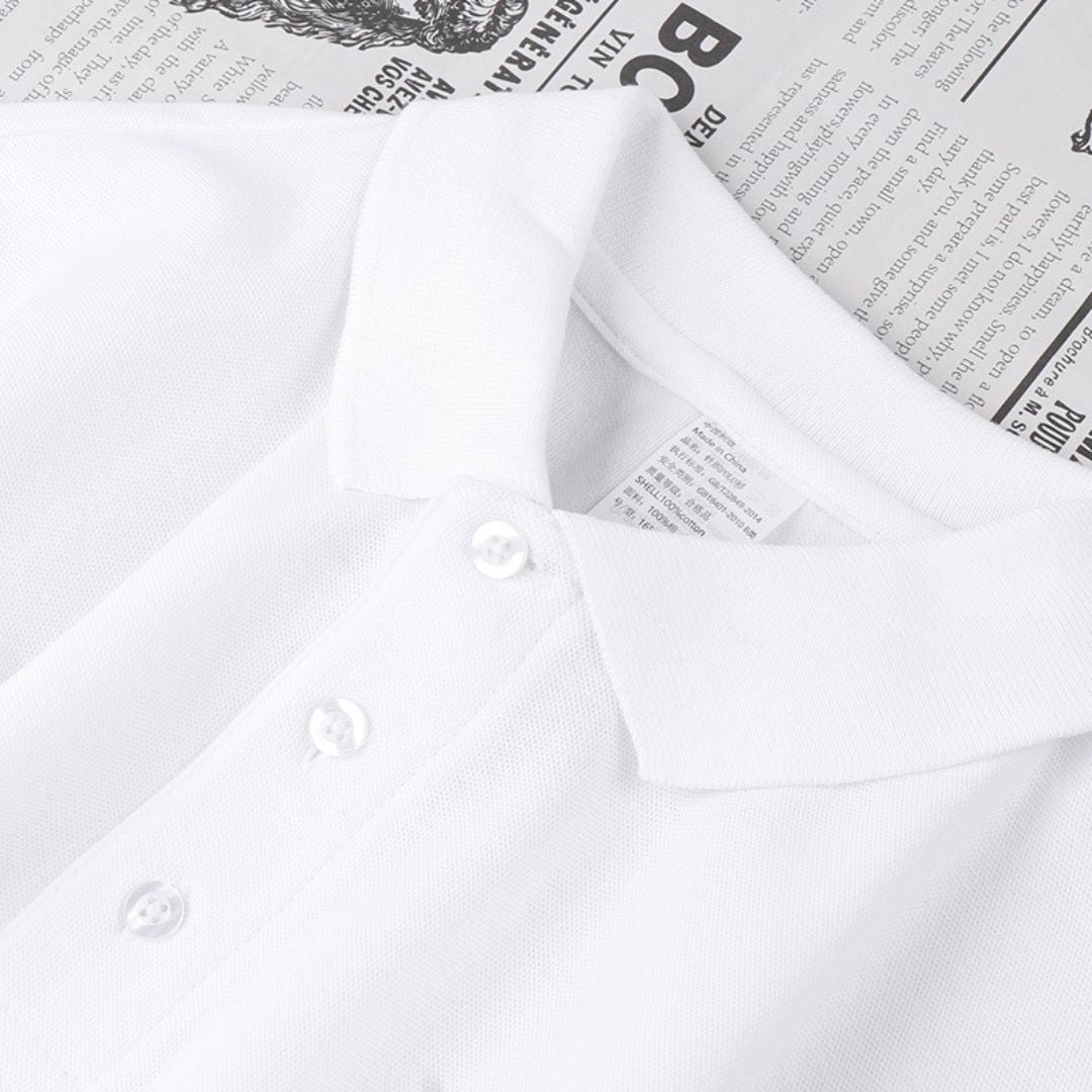 230g純綿素色POLO短袖T恤