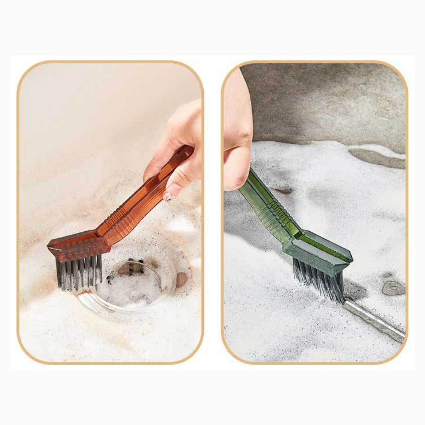 Multi-function Bathroom Gap Brush 2-in-1 Clip