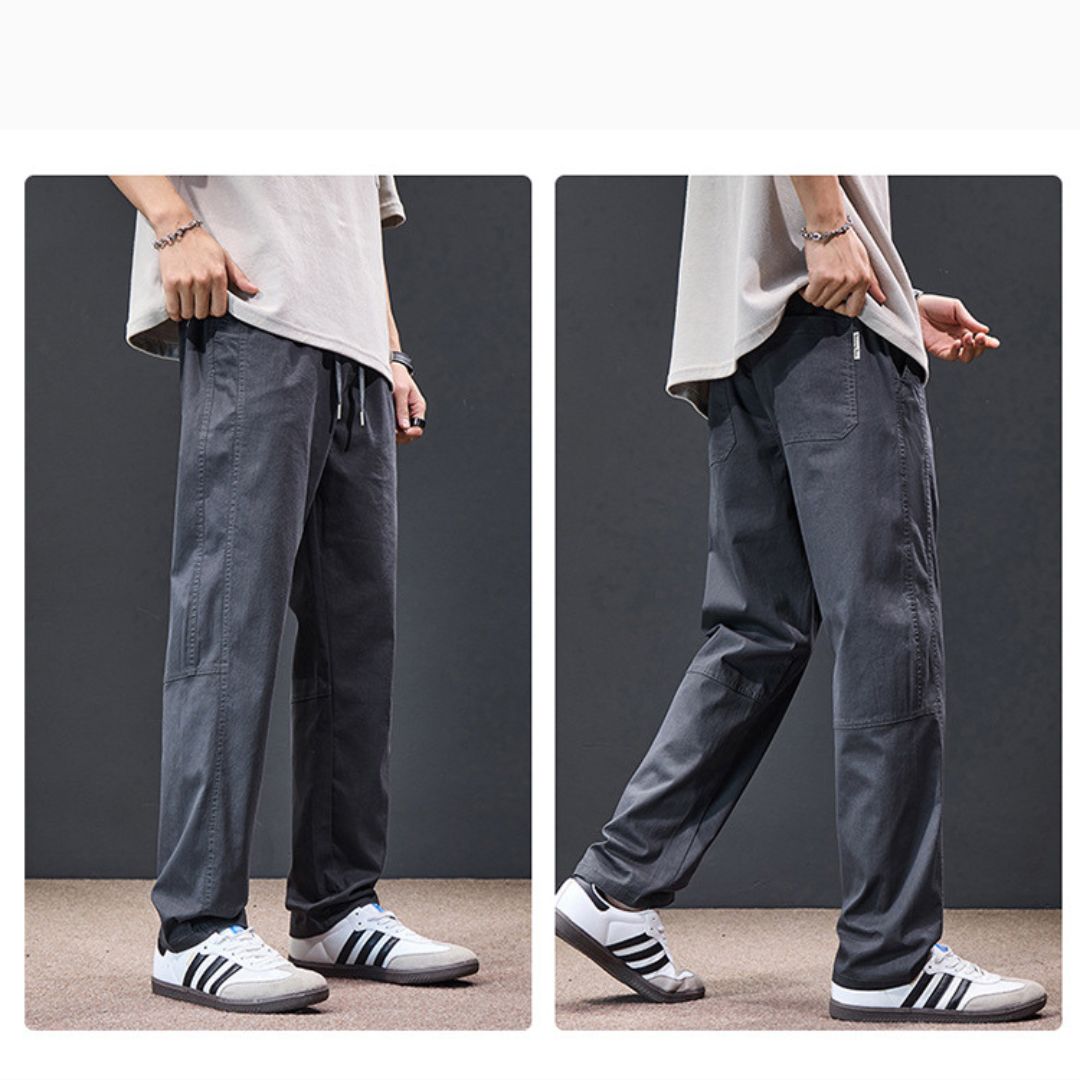 Men's Summer Lightweight Loose-Fit Straight-Leg Casual Pants