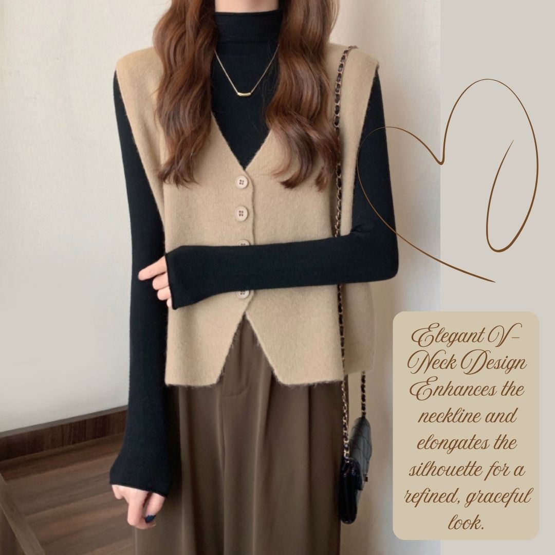 Fall V-neck Knit Vest